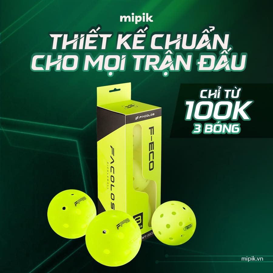 Bóng pickleball là dụng cụ quan trọng trong môn thể thao pickleball