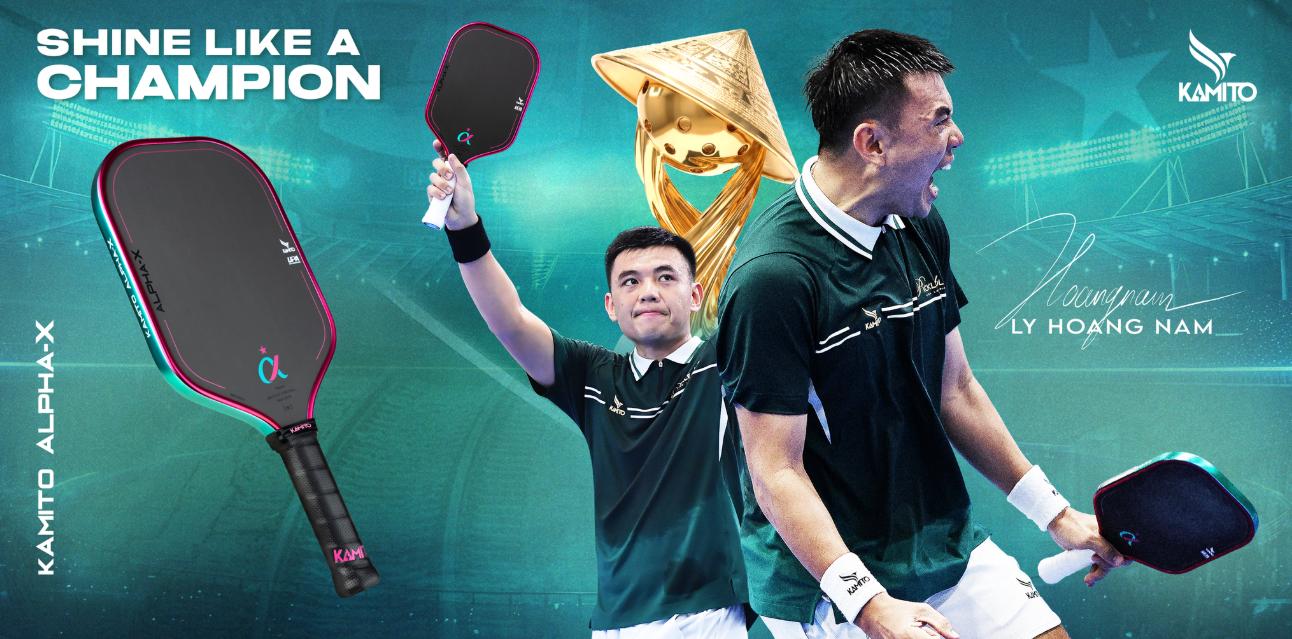 Kamito là thương hiệu pickleball đến từ Nhật Bản, với đại sứ thương hiệu là Lý Hoàng Nam