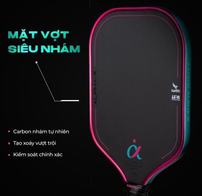 Vợt Kamito Alpha X giúp tạo ra những cú đánh tốt 