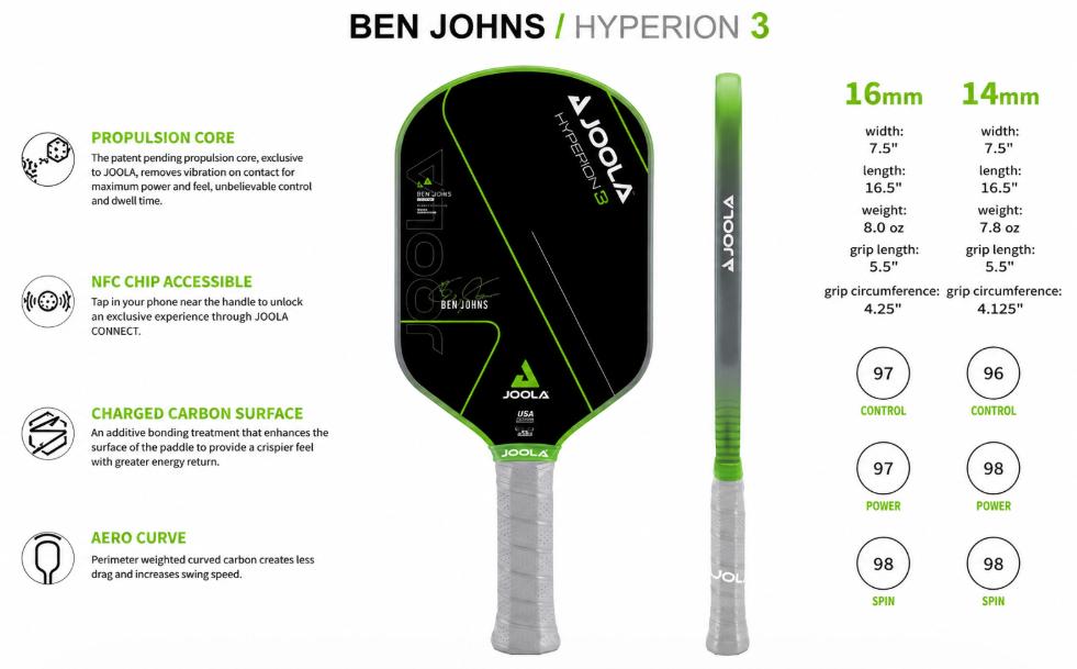 Công nghệ nổi bật của vợt Joola 3S phiên bản Hyperion